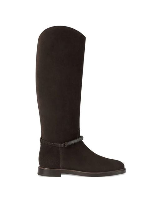 Brunello Cucinelli Black Boots Leather "Mzsfc3316 C9795"