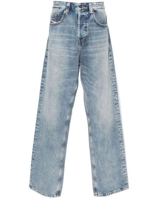 DIESEL Blue D-Macro 2001 Straight Jeans for men