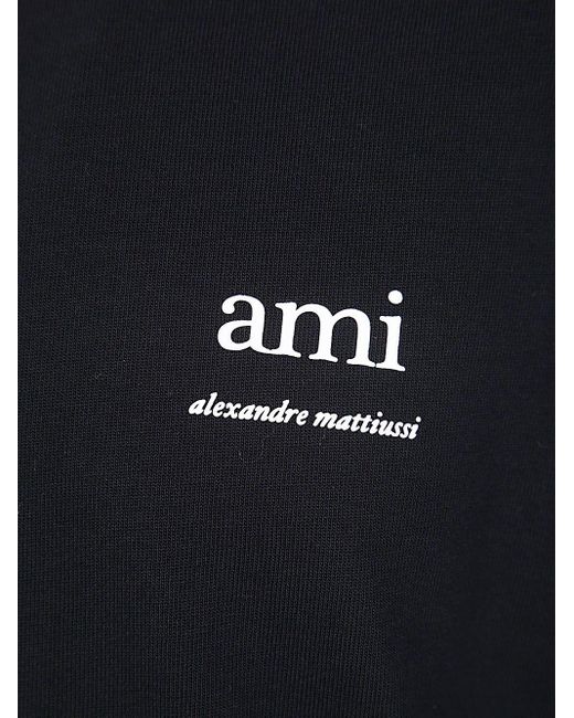 AMI Black Ami T-Shirts And Polos for men