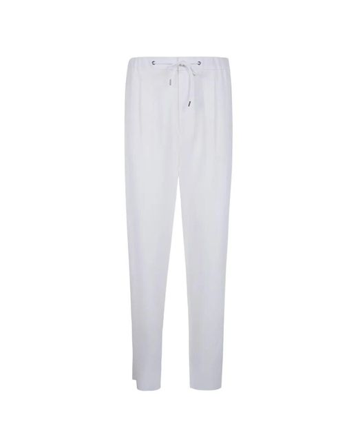 Giorgio Armani White Barrel Wide Leg Trousers for men