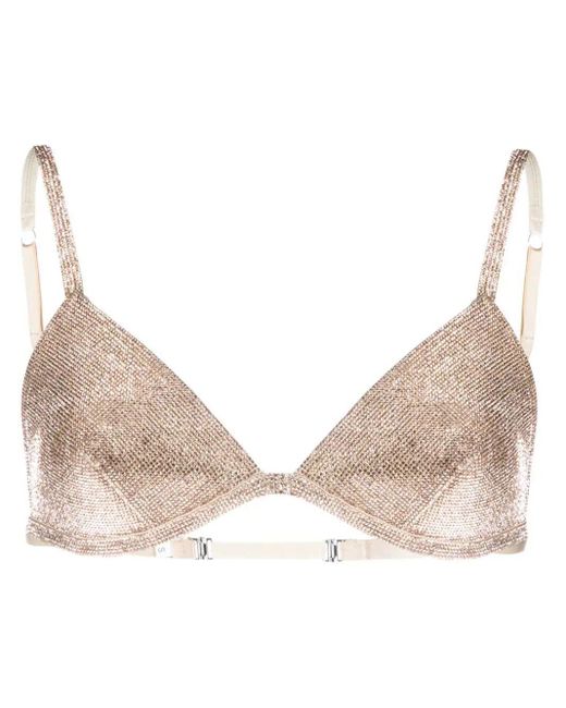 GAIACANCIANI Crystal Bralette in Natural