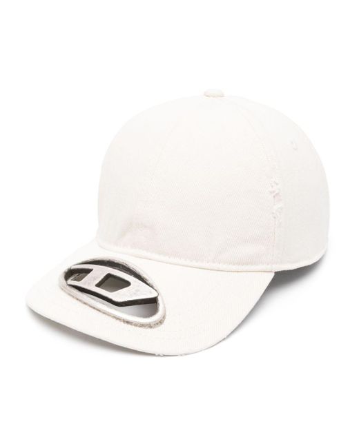 DIESEL White C-Beast-A1 Baseball Hat for men