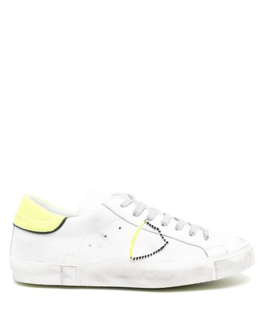 Philippe Model White Prsx Low Sneakers Shoes for men