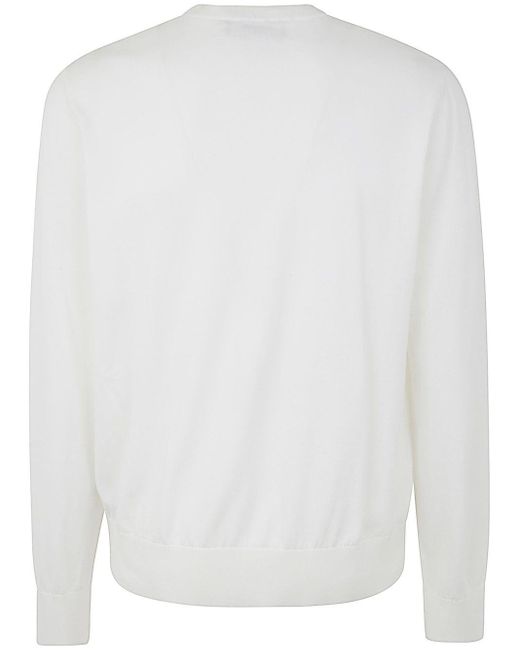 DSquared² White Crewneck Pullover Clothing for men