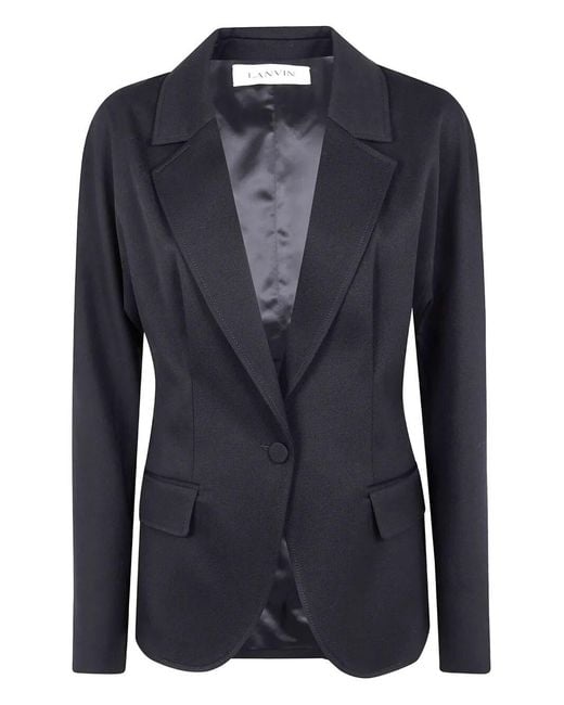 Lanvin Blue Single-Breasted Tailored Jacket