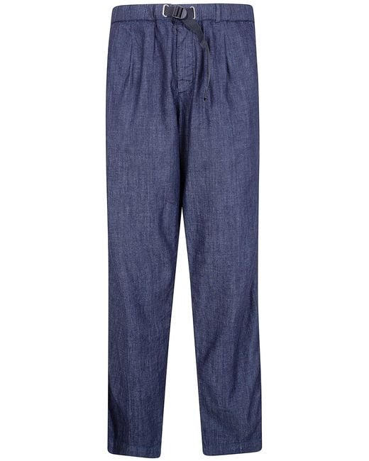 White Sand Blue Long Trousers for men