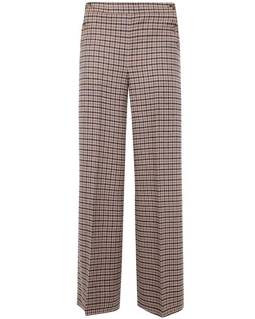 Twinset Natural Small Check Trousers