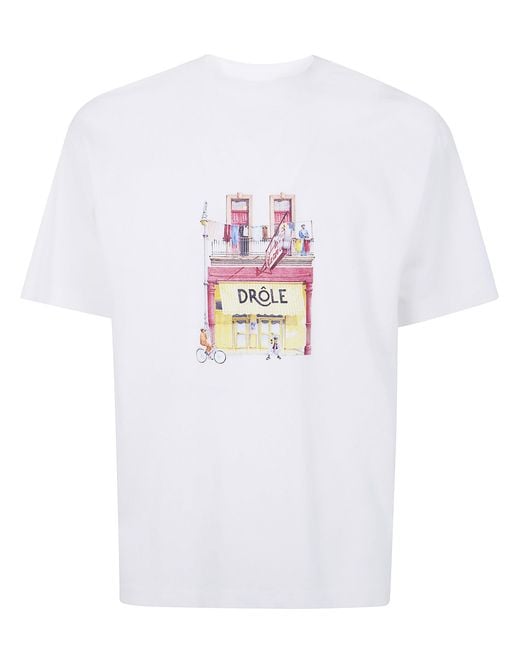 Drole de Monsieur White "Drôle Café" T-Shirt for men
