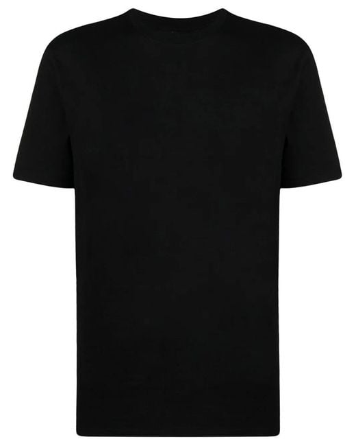 Jil Sander Black Short-Sleeve Cotton T-Shirt With Logo for men