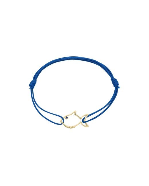 Aliita Blue "Pececito Zafiro Azul" Cord Bracelet