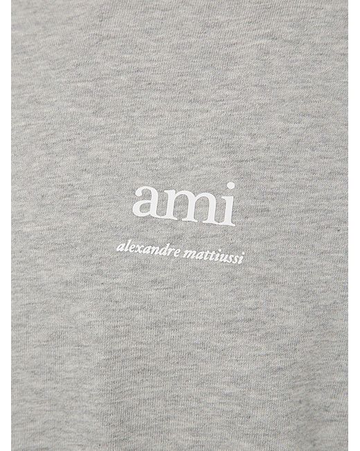 AMI Gray T-Shirts And Polos for men