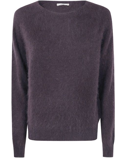 Nuur Blue Sweater Long Sleeves Round Neck "Boxy"
