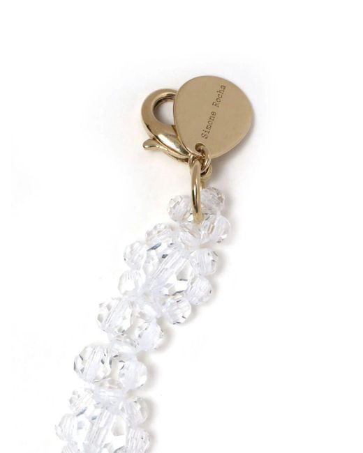 Simone Rocha White Crystal Daisy Chain Necklace Accessories