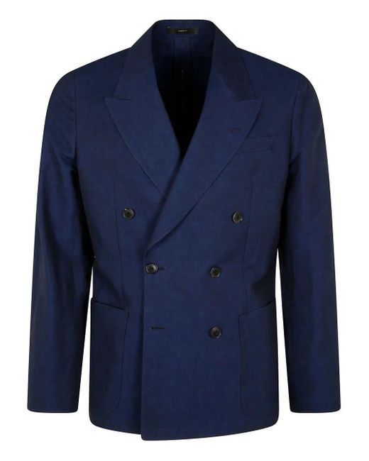 Paul Smith Blue Double Breast Jacket By for men