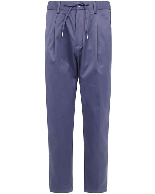 Herno Blue Trousers Classic for men