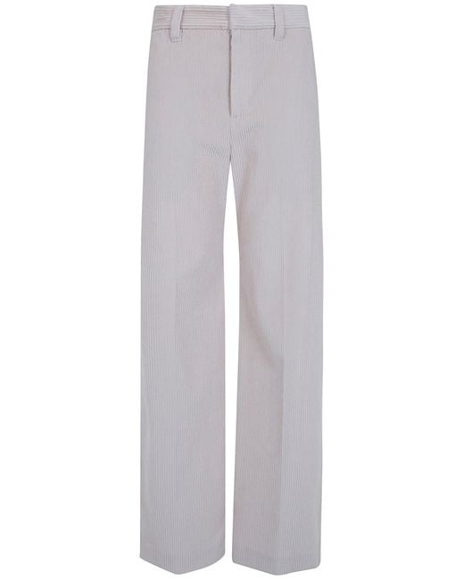 Brunello Cucinelli Gray Pants Wide Leg "099 C9815 Oat Milk"