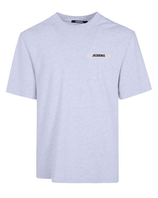 Jacquemus Blue T-Shirt Gros Grain "Le Tshirt Gros Grain" for men