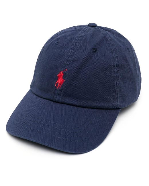 Polo Ralph Lauren Night Blue Baseball Cap With Red Pony for Men | Lyst