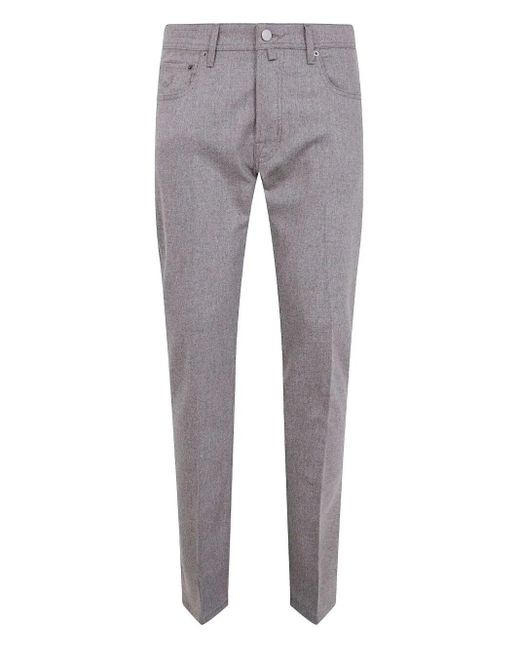 Jacob Cohen Gray Pant 5 Pockets Slim Fit Bard Rw Trousers for men