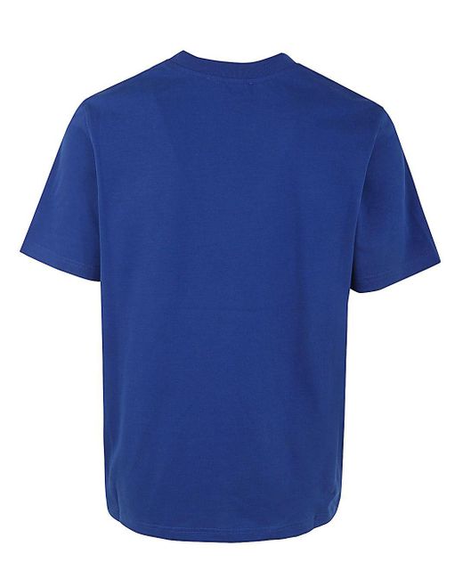 Casablancabrand Blue Drapeau De Collombes Printed T-shirt for men