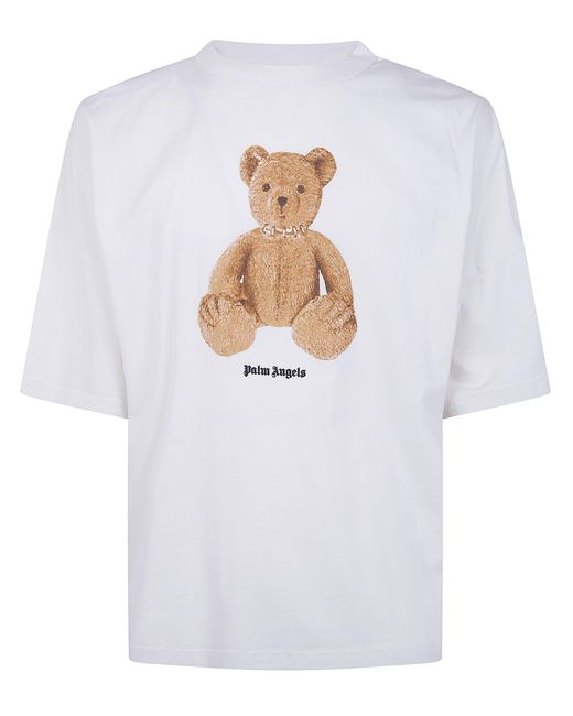 Palm Angels White Bear Over Tee for men