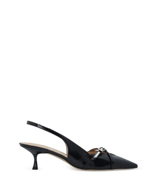 Stuart Weitzman Black "Georgie T.050" Slingback