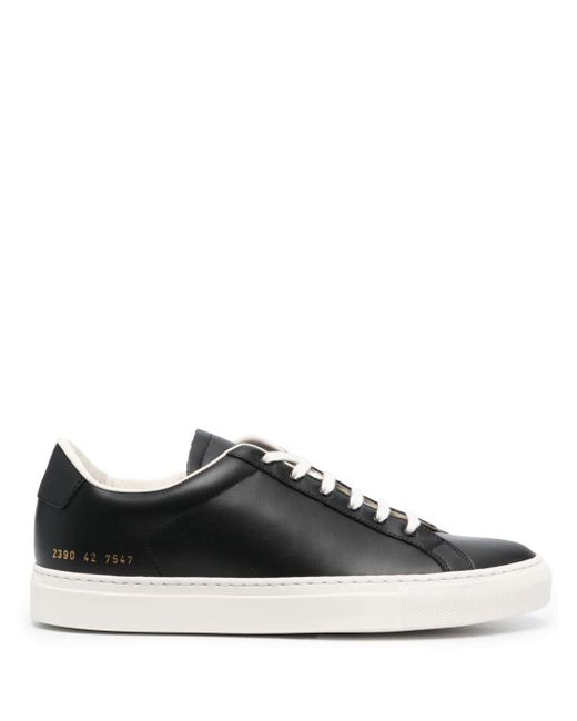 Common Projects Black Tournament Low Classic Leather Sneakers for men