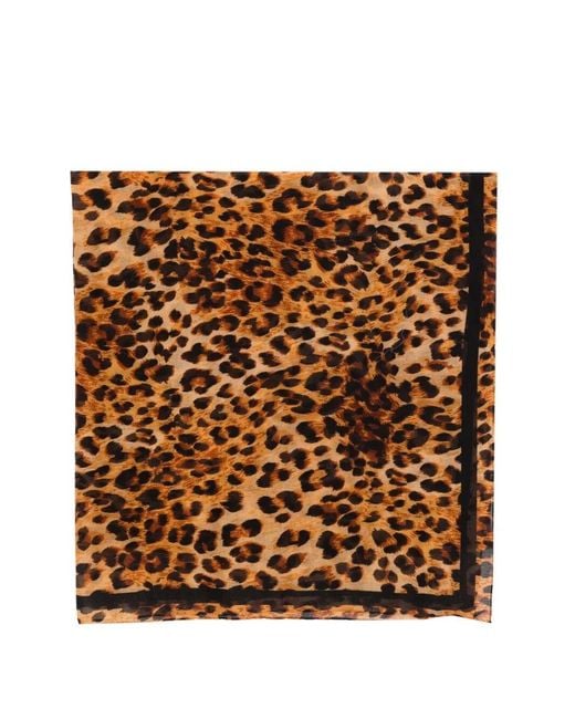 Destin Black Cotton "Quadra" 125X125 Cm Animalier Print