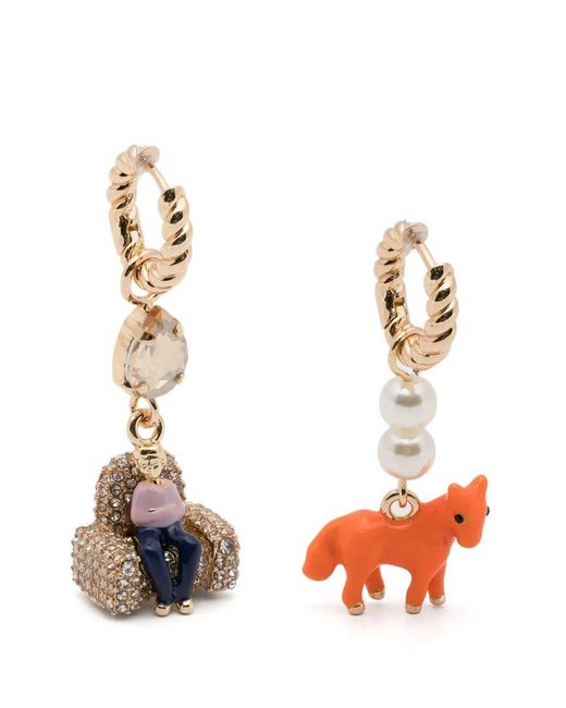 Essentiel Antwerp White Jessika Earrings With Charms