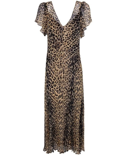 Rixo White Bexley Dress Nina Leopard