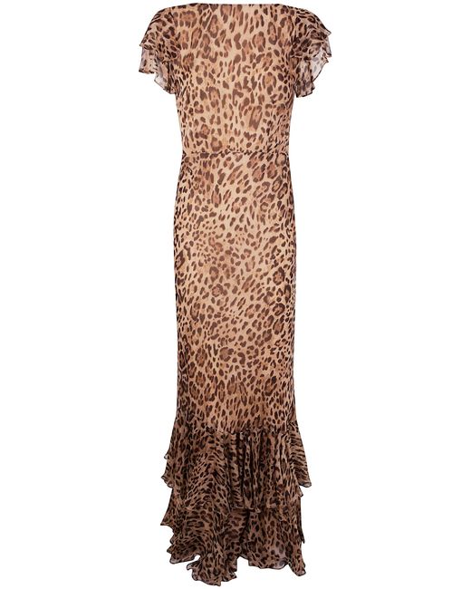 Rixo Brown "Ordinia" Dress Mila Leopard