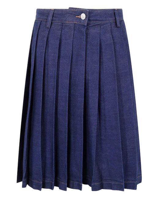 "Gonna Midi Pleatta" di 7 For All Mankind in Blue