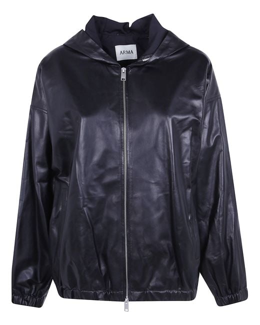 Arma Blue Jacket Leather "Guisy"