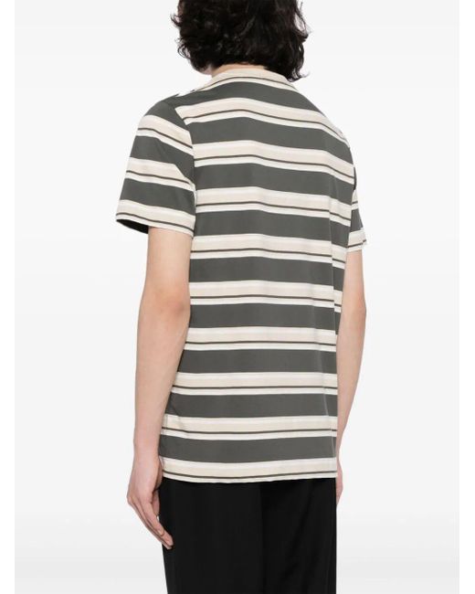 Fred Perry Gray Fp Stripe T-Shirt for men