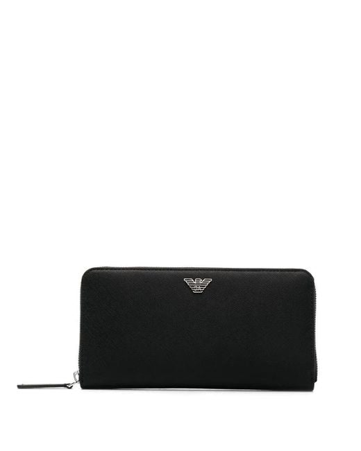 Emporio Armani Black Leather Wallet for men