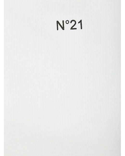 N°21 White Jersey Top