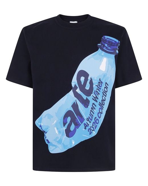 Arte' Blue T-Shirt Graphic "Bottled Graphic" for men