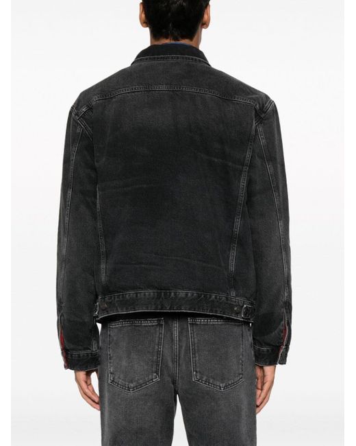 Polo Ralph Lauren Black Reversible Checked Denim Jacket for men