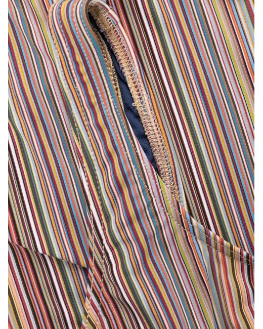 Paul Smith Brown Signature Stripe Swimsuit