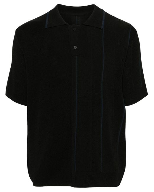 Jacquemus Black Le Polo Juego D-ring Knitted Polo Shirt X for men