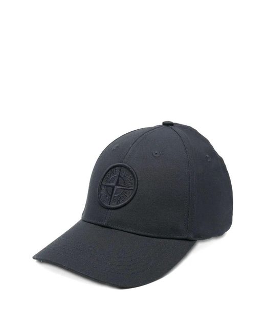 Stone Island Blue Baseball Cap for men