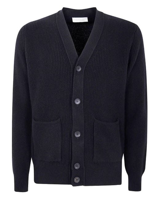 FILIPPO DE LAURENTIIS Blue Buttoned Cardigan for men