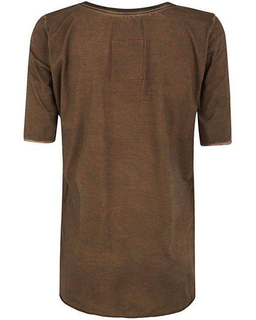 Uma Wang Brown Crewneck Short-sleeved T-shirt