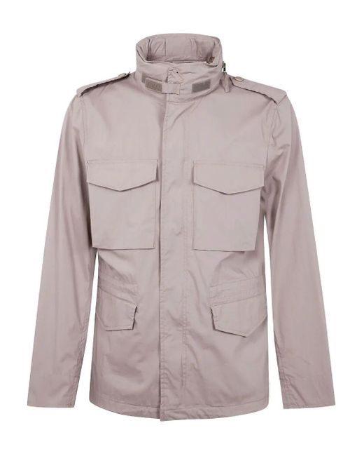 Aspesi Gray Mock Neck Jacket for men