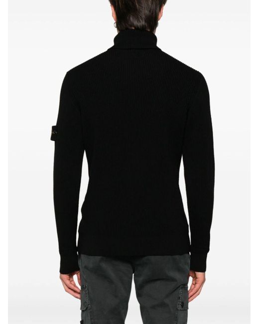 Stone Island Black Turtle Neck Jumper for men