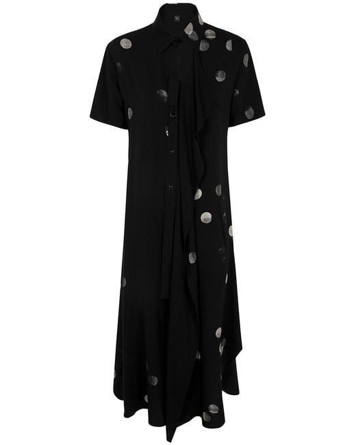 Y's Yohji Yamamoto Black U-Left Cloth D Dress By