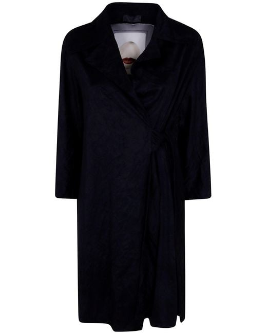 Maria Calderara Black Coat Faux Suede "W902Dk 9"