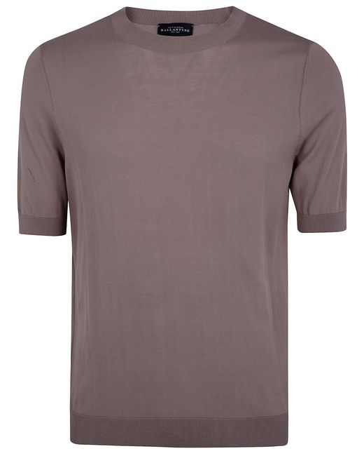 Ballantyne Brown Short Sleeve Pullover for men