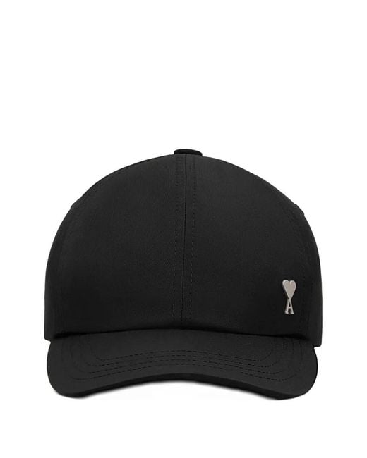 "Ami De Coeur" Stud Cap di AMI in Black da Uomo