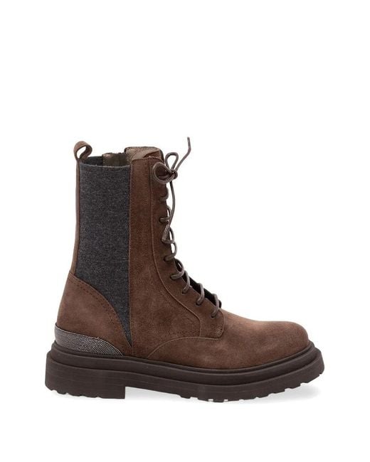 Brunello Cucinelli Brown Boots Leather Espresso